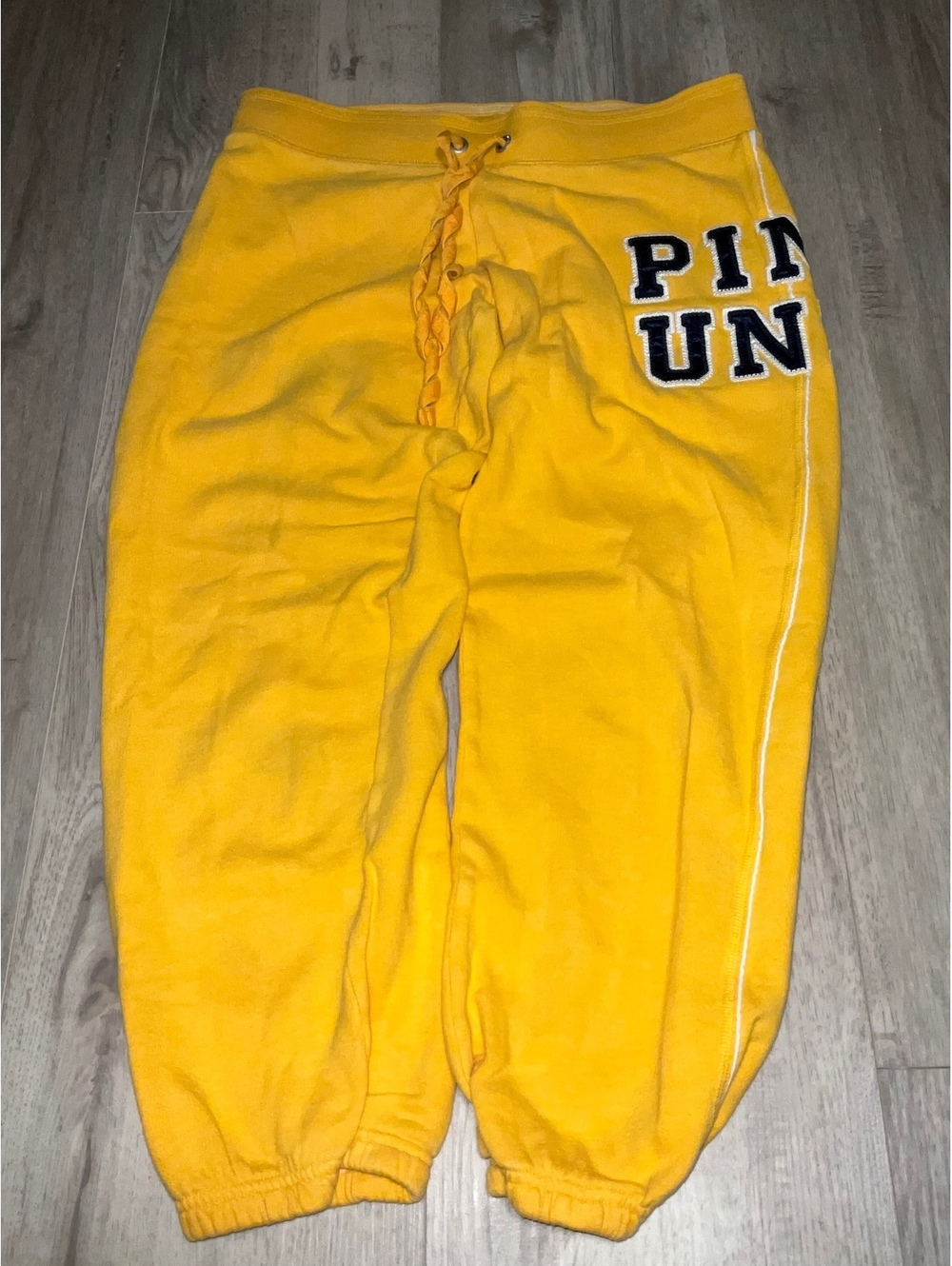 Victoria's Secret PINK University Yellow Sweatpants Size Small